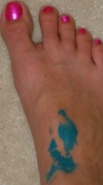 Onto every foot, a little paint must fall...